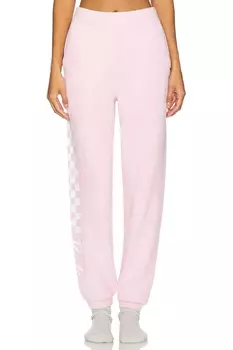 Уютные ультралегкие клетчатые джоггеры барби Barefoot Dreams, розовый