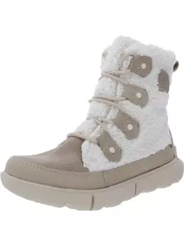 Уютные женские кожаные ботильоны на шнуровке Explorer II Joan Sorel, бежевый