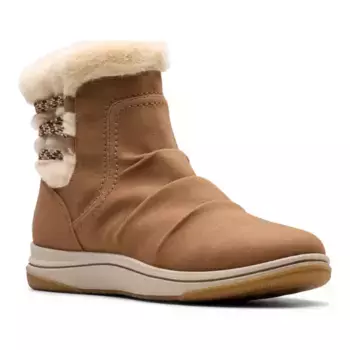 Уютные женские зимние сапоги Breeze Clarks, цвет dark sand