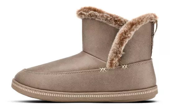 Уютные зимние ботинки женские коричневые Skechers