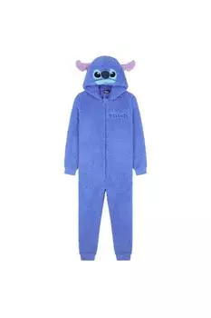 Уютный флисовый комбинезон Stitch Disney, фиолетовый