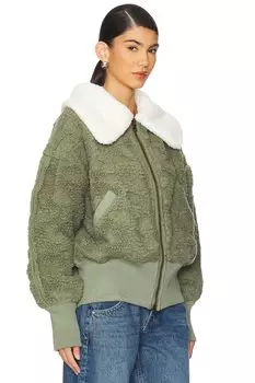 Уютный кардиган из искусственного меха Free People, цвет crystal kelp combo