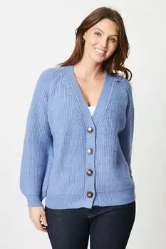 Уютный кардиган с блузоном и рукавами Wallis, темно-синий