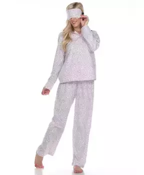 Уютный комплект пижамы из 3 предметов White Mark, серый