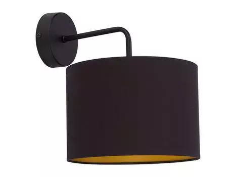 Уютный настенный светильник ALICE, черное золото, ткань, современный E27, настенный светильник для спальни, гостиной Licht-Erlebnisse