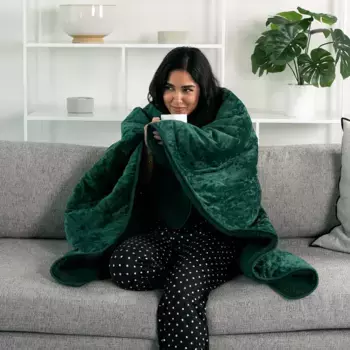 Уютный плед Brookstone с подогревом, коричневый, цвет Diamond Velvet