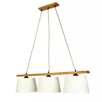 Уютный подвесной светильник BEVERELY, деревянная ткань, малобликовый, длина 90 см, E27, подвесной светильник, обеденный стол Licht-Erlebnisse