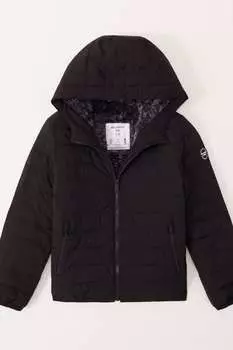 Уютный пуховик Abercrombie & Fitch, черный