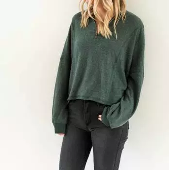 Уютный свитер Ada на молнии с полузастежкой в цвете Midnight Emerald PROJECT SOCIAL T