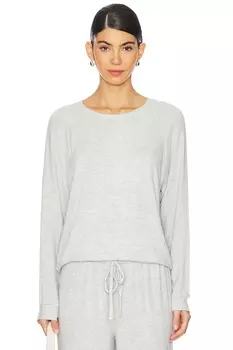 Уютный свитер с круглым вырезом Eberjey, серый