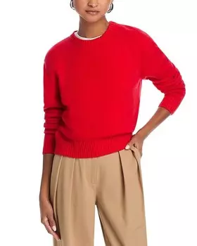 Уютный свитер с круглым вырезом Good American, красный