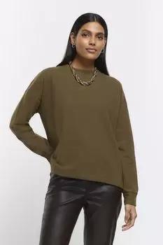 Уютный свитшот с длинными рукавами River Island, зеленый