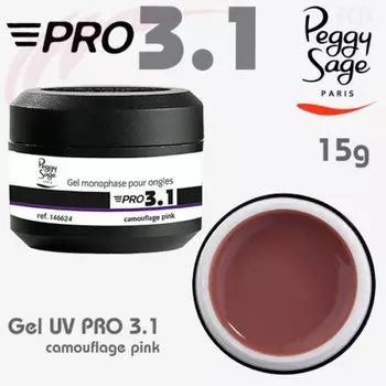 Uv Gel Pro 3 In 1 Phase для ногтей 146624 Камуфляжный Розовый 15G, Peggy Sage