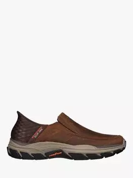 Уважаемые туфли-слипоны elgin Skechers, темно-коричневый