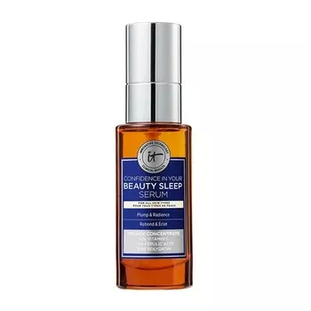 Уверенность в своей красоте. Осветляющая сыворотка с тройным антиоксидантом для сна, 12% витамина С, 1,0 фл. Оз, It Cosmetics