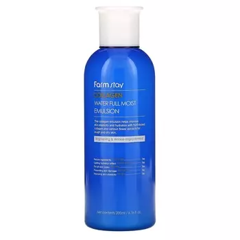 Увлажняющая эмульсия с коллагеном на воде, 200 мл (6,76 жидк. Унции) Farmstay