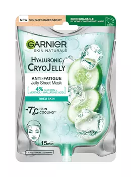 Увлажняющая гелевая маска на ткани для лица Garnier Hyaluronic Cryo Jelly, 27 гр