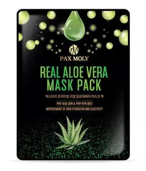Увлажняющая и успокаивающая тканевая маска с экстрактом алоэ 25мл Pax Moly