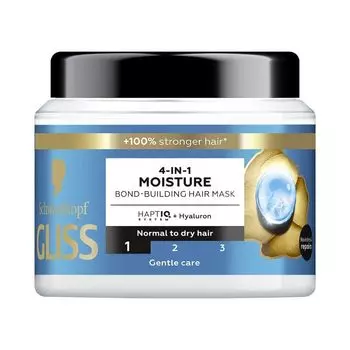 Увлажняющая маска для волос 4 в 1 Gliss, 400 мл