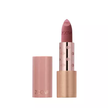 Увлажняющая матовая помада velvet love matte hyaluronic long-lasting lipstick Zoeva, цвет amela, вес 3.9 гр.