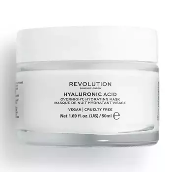 Увлажняющая ночная маска Hyaluronic Acid Overnight Hydrating Mask Revolution Skincare, 50 ml