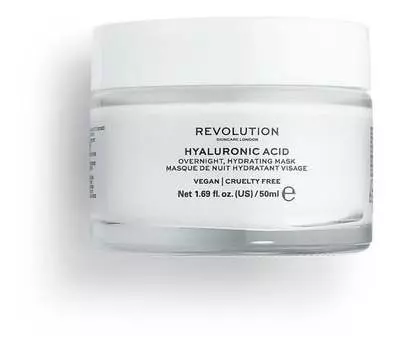 Увлажняющая ночная маска с гиалуроновой кислотой, 50 мл Makeup Revolution, Skincare, Hyaluronic Acid Overnight Hydrating