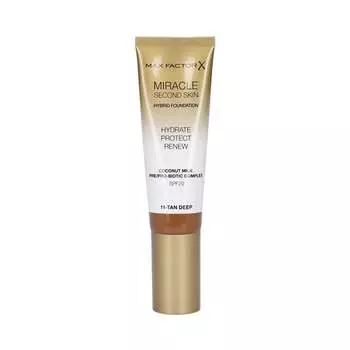 Увлажняющая основа для лица spf20 011 глубокий загар, 30 мл Max Factor, Miracle Second Skin