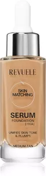Увлажняющая основа для унификации тона кожи Revuele Serum Foundation [+HA], Medium-Tan 30 ml