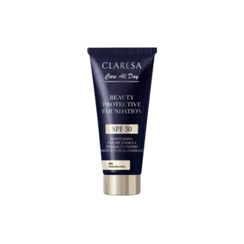 Увлажняющая основа с фильтром spf50 0n fair neutral, 30 мл Claresa Care all day, цвет 0n fair neutral
