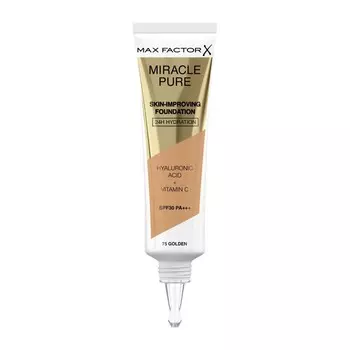 Увлажняющая основа с SPF30 miracle pure skin-improving foundation spf30 Max Factor, цвет nr. 75 golden, 30 мл