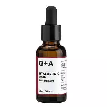 Увлажняющая сыворотка для лица с гиалуроновой кислотой, 30мл Q+A, Hyaluronic Acid Facial Serum