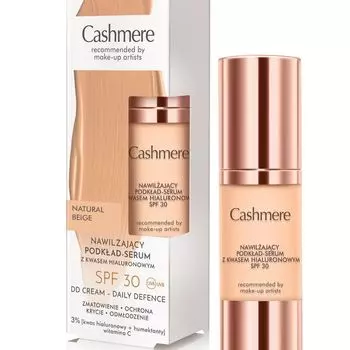 Увлажняющая тональная основа-сыворотка с spf30 для лица 01 натуральный бежевый, 30 мл Cashmere Dd, цвет 01 natural beige