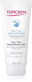 Увлажняющее молочко для лица и тела для сухой и чувствительной кожи Topicrem BABY My 1st Ultra-Moisturizing Milk, 200 ml