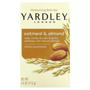 Увлажняющее мыло с натуральными овсянкой и миндалем Yardley London, 113 г