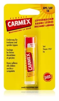 Увлажняющий бальзам для губ в стике SPF 15 Carmex Classic