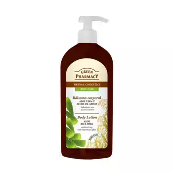 Увлажняющий бальзам для тела Body Lotion Aloe Rice Milk Green Pharmacy, 500 ml