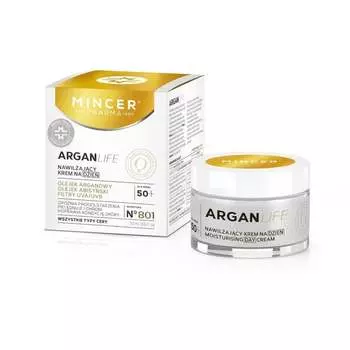 Увлажняющий дневной крем №801, 50 мл Mincer Pharma, ArganLife 50+
