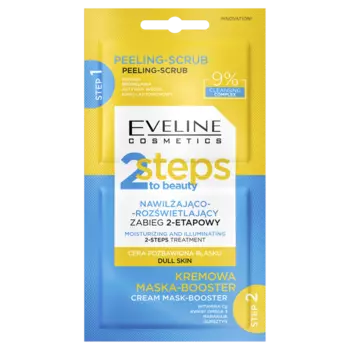 Увлажняющий и осветляющий двухэтапный уход за кожей лица, 2x4 мл Eveline Cosmetics 2 steps to beauty