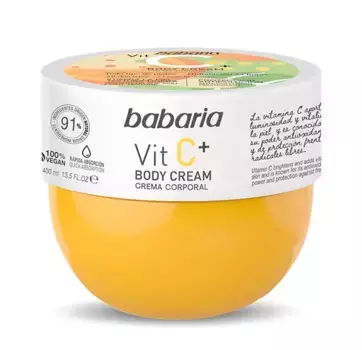 Увлажняющий и осветляющий крем для тела Vit C+ Body Cream Babaria, 400 ml