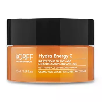Увлажняющий и укрепляющий крем-гель для лица с витамином С hydra energy c moisturization and anti-age sorbet face cream Korff, 50 мл
