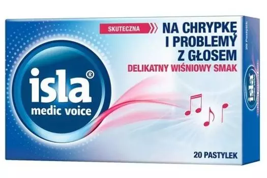 Увлажняющий крем для горла Isla Medic Voice, 20 шт