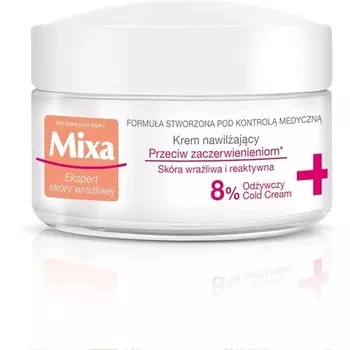 Увлажняющий крем для лица с кольдкремом, пчелиным воском и маслами - легкая формула, без жирных остатков, 50 мл, Mixa