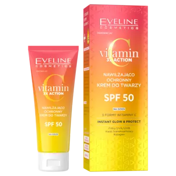 Увлажняющий крем для лица с spf50 Eveline Cosmetics Vitamin C, 30 мл