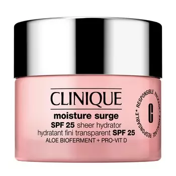 Увлажняющий крем для лица с SPF 25 moisture surge spf 25 sheer hydrator Clinique, 30 мл