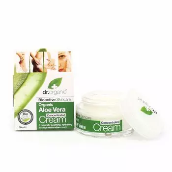 Увлажняющий крем для ухода за лицом Aloe vera crema concentrada Dr. organic, 50 мл