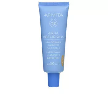 Увлажняющий крем для ухода за лицом Aqua beelicious crema fluida iluminadora hidratante con color spf30+ Apivita, 40 мл
