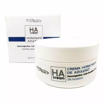 Увлажняющий крем для ухода за лицом Crema hidratante con azuleno pieles sensibles spf10 Sesiom world, 200 мл