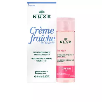 Увлажняющий крем для ухода за лицом Crme frache de beaut crema repulpante lote Nuxe, 2 шт