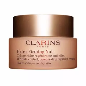 Увлажняющий крем для ухода за лицом Extra-firming crema regenerante antiarrugas noche pieles secas Clarins, 50 мл