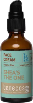 Увлажняющий крем для всех типов кожи с органическим маслом ши Benecos, 50 мл